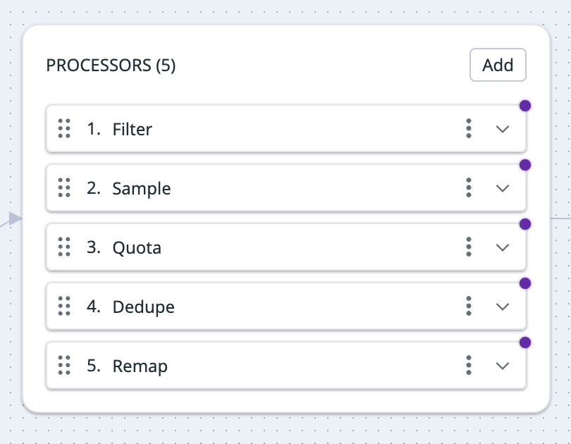 The log processors available